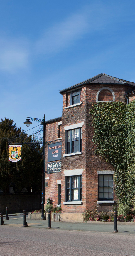 An external shot of the Wynnstay Arms in Ruabon close to Llangollen, Wrexham and Chester